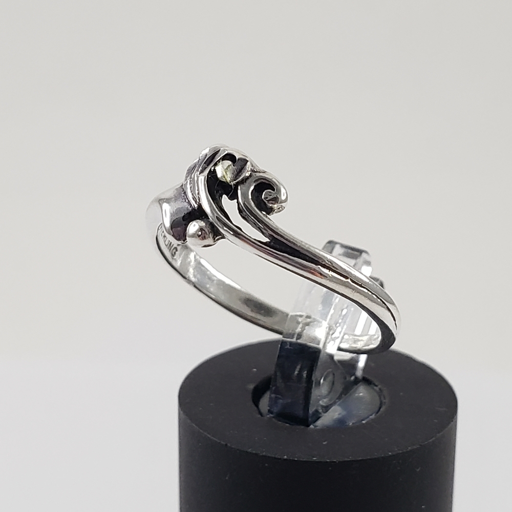 Sterling Silver Ring Size 6 Boho Ring Artisan Det… - image 1